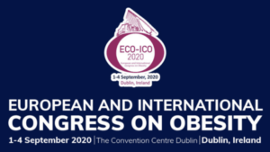 The logo for the european and international congress on obesity.