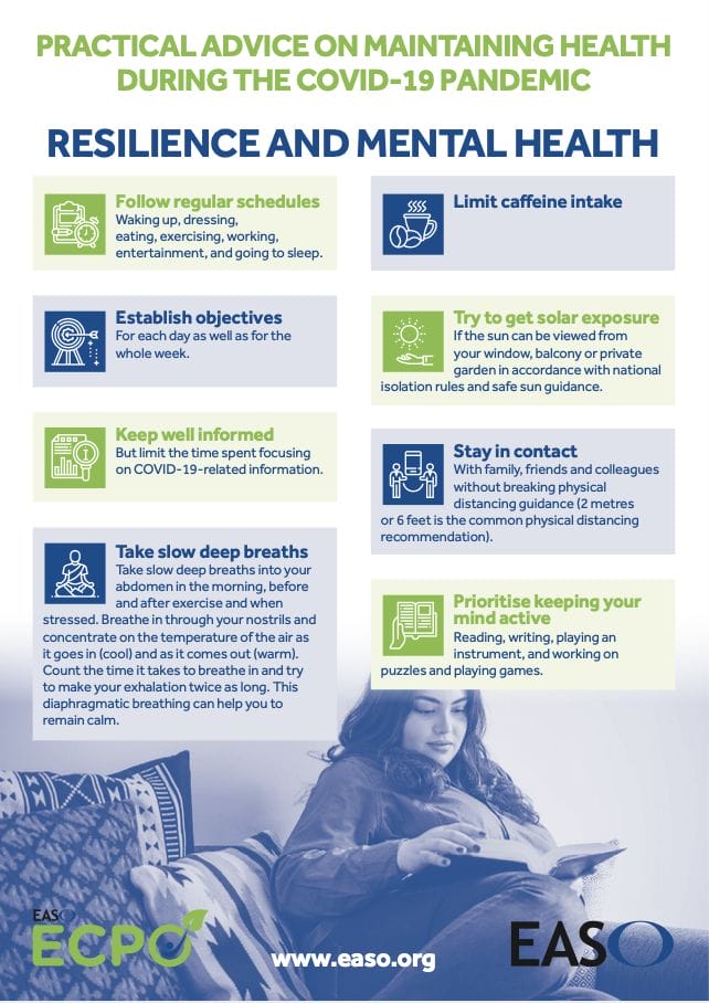 Practical advice on maintaining health during the covid-19 pandemic.