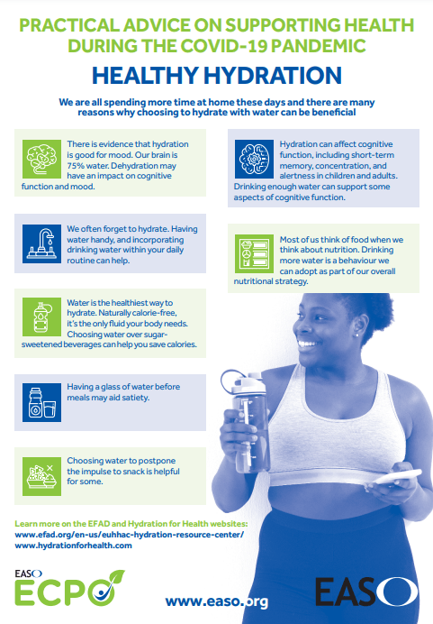 Practical advice on supporting health and wellbeing through healthy hydration.
