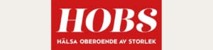 Hobs logo with a red background.