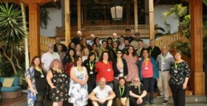 A group of people posing for a photo.