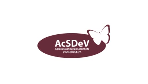 A logo with a butterfly.