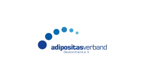 A logo with blue dots.