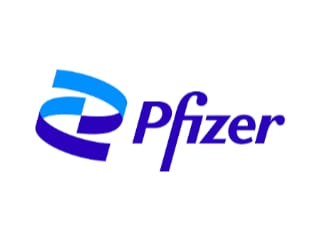 Pfizer logo on a white background.
