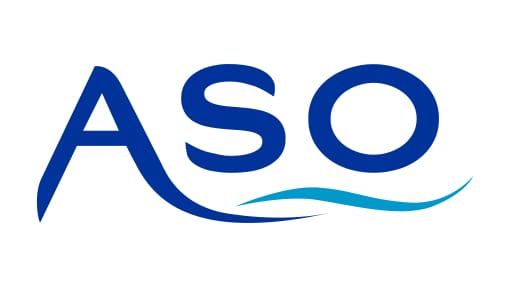 The aso logo on a white background.