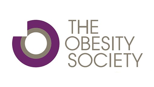 The obesity society logo on a white background.