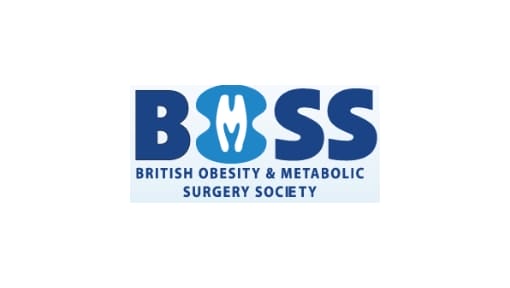 Logo de la British obesity and metabolic surgery society (société britannique de chirurgie métabolique et d'obésité). British obesity and metabolic surgery society logo.