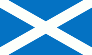 The flag of scotland.