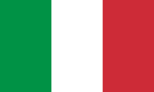 The flag of italy.