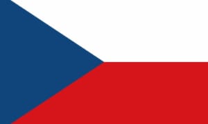 The flag of czech republic.