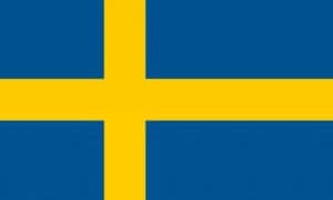 The flag of sweden.