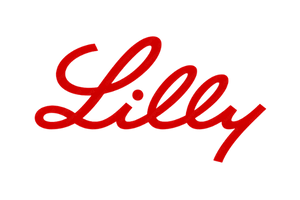 The image shows the word "Lilly" written in red cursive script on a light background.