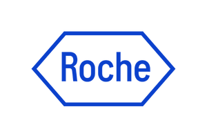 Blue Roche logo with the company name inside a hexagonal border on a white background. Blue Roche logo with the company name inside a hexagonal border on a white background.
